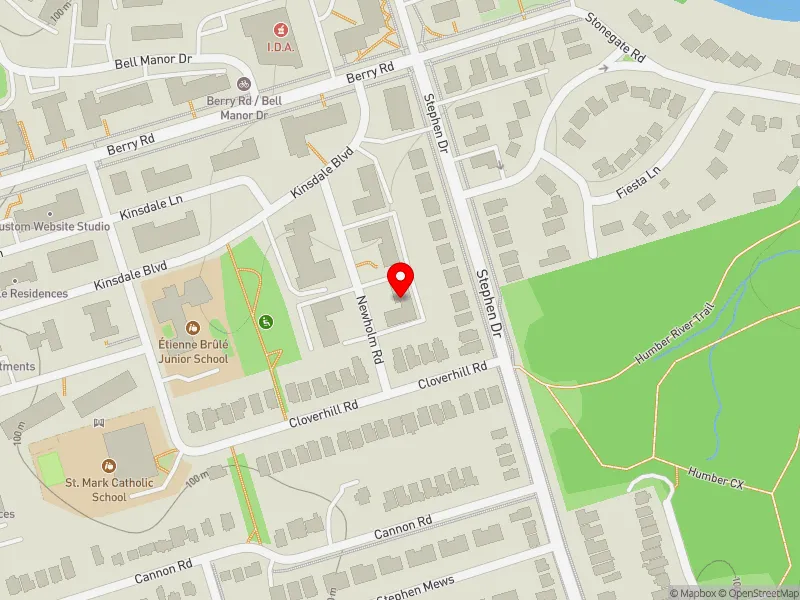 RentSafeTO apartment evaluation map view of 5 NEWHOLM RD in Etobicoke-Lakeshore, Toronto
