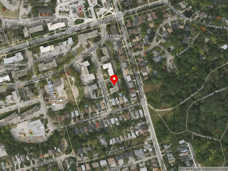 RentSafeTO apartment evaluation satellite view of 5 NEWHOLM RD in Etobicoke-Lakeshore, Toronto