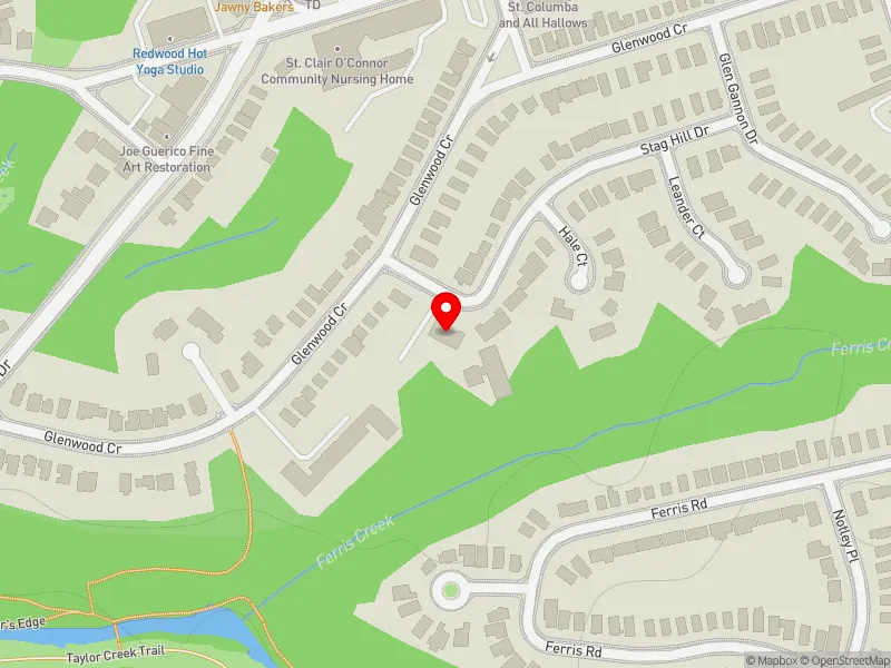 RentSafeTO apartment evaluation map view of 5 STAG HILL DR in Beaches-East York, Toronto