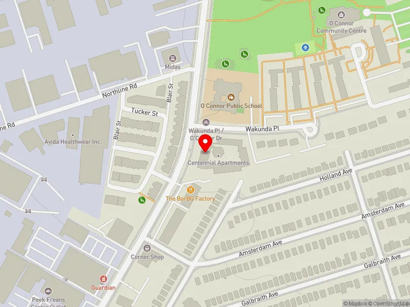 RentSafeTO apartment evaluation map view of 5 WAKUNDA PL in Beaches-East York, Toronto