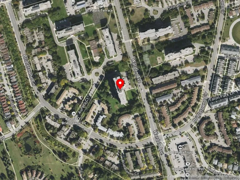 RentSafeTO apartment evaluation satellite view of 50 AURORA CRT in Scarborough-Agincourt, Toronto