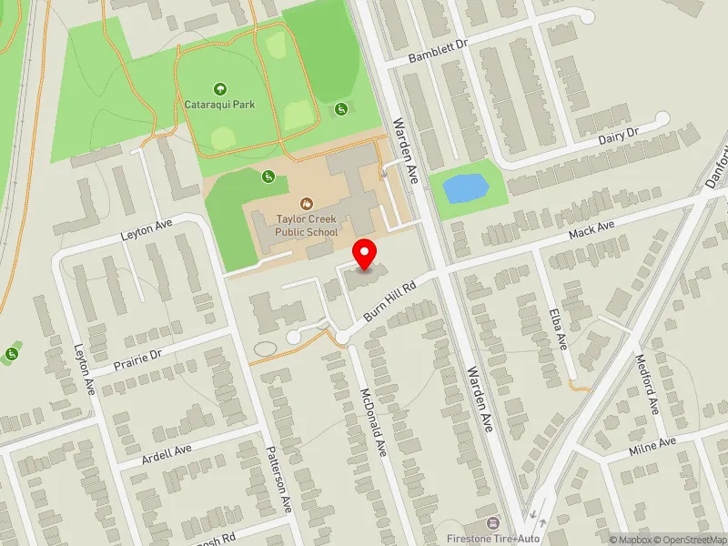 RentSafeTO apartment evaluation map view of 50 BURN HILL RD in Scarborough Southwest, Toronto