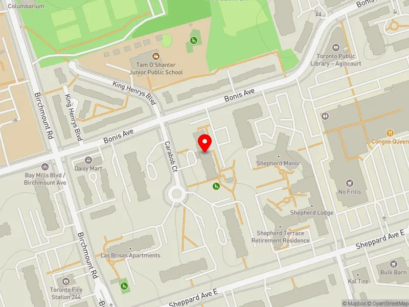 RentSafeTO apartment evaluation map view of 50 CARABOB CRT in Scarborough-Agincourt, Toronto