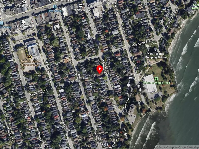 RentSafeTO apartment evaluation satellite view of 50 FOURTH ST in Etobicoke-Lakeshore, Toronto