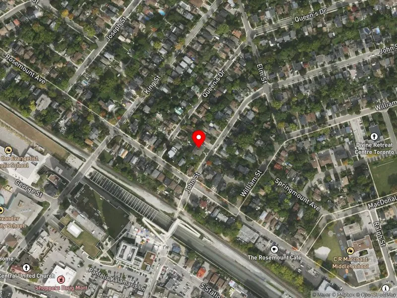 RentSafeTO apartment evaluation satellite view of 50 JOHN ST in York South-Weston, Toronto