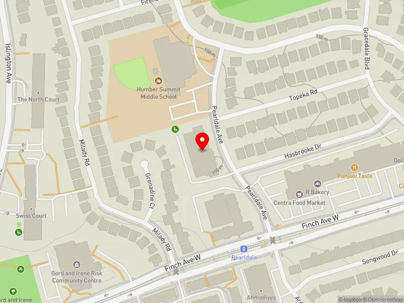 RentSafeTO apartment evaluation map view of 50 PEARLDALE AVE in Humber River-Black Creek, Toronto