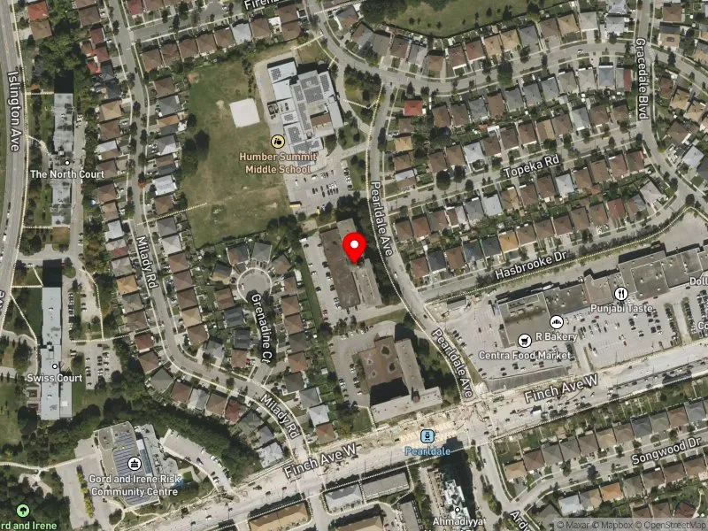 RentSafeTO apartment evaluation satellite view of 50 PEARLDALE AVE in Humber River-Black Creek, Toronto