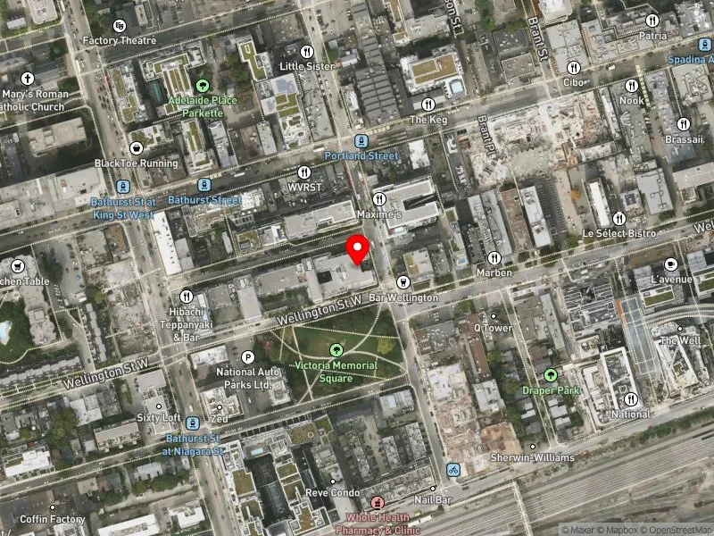 RentSafeTO apartment evaluation satellite view of 50 PORTLAND ST in Spadina-Fort York, Toronto