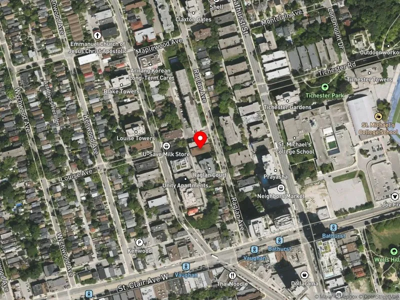 RentSafeTO apartment evaluation satellite view of 50 RAGLAN AVE in Toronto-St. Paul's, Toronto