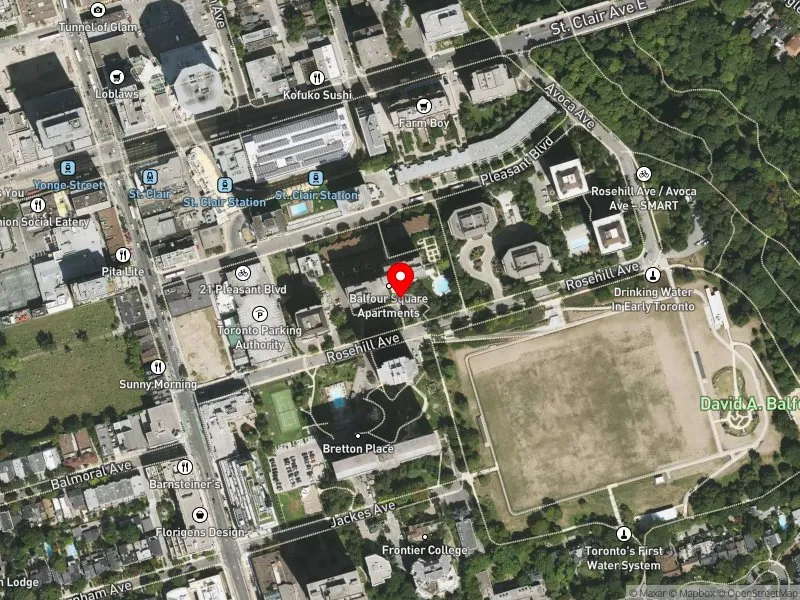 RentSafeTO apartment evaluation satellite view of 50 ROSEHILL AVE in Toronto-St. Paul's, Toronto