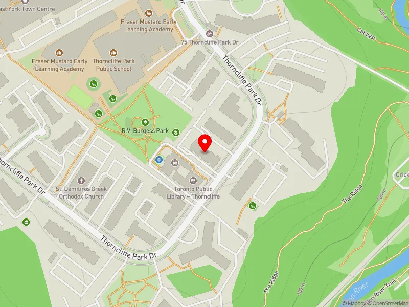 RentSafeTO apartment evaluation map view of 50 THORNCLIFFE PARK DR in Don Valley West, Toronto