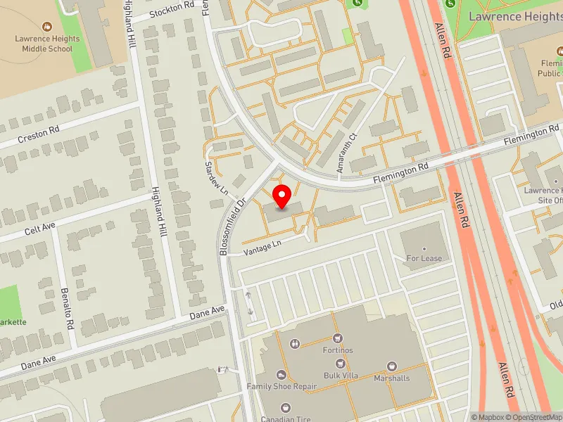 RentSafeTO apartment evaluation map view of 51 BLOSSOMFIELD DR in Eglinton-Lawrence, Toronto