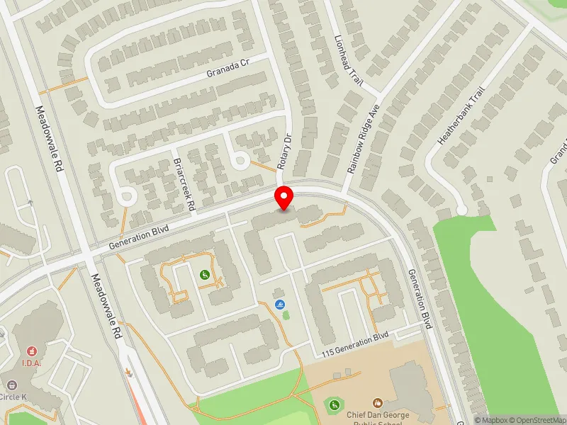 RentSafeTO apartment evaluation map view of 51 GENERATION BLVD in Scarborough-Rouge Park, Toronto