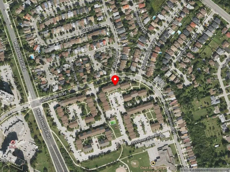 RentSafeTO apartment evaluation satellite view of 51 GENERATION BLVD in Scarborough-Rouge Park, Toronto