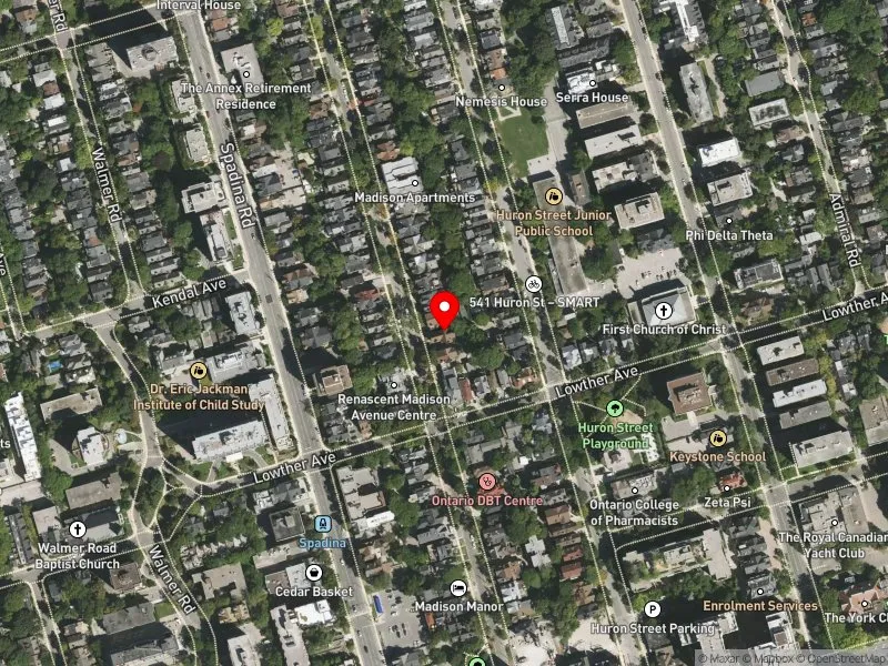 RentSafeTO apartment evaluation satellite view of 51 MADISON AVE in University-Rosedale, Toronto