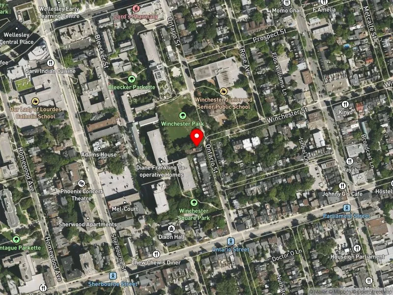 RentSafeTO apartment evaluation satellite view of 510 ONTARIO ST in Toronto Centre, Toronto