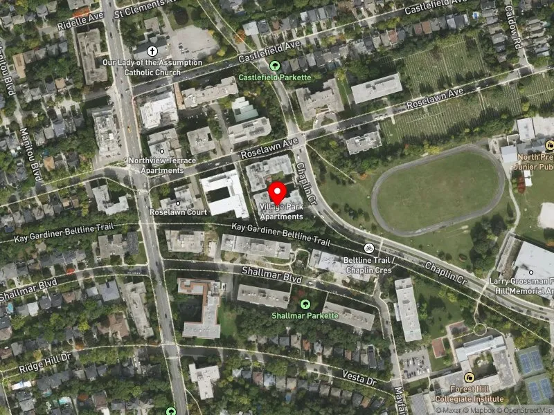 RentSafeTO apartment evaluation satellite view of 515 CHAPLIN CRES in Eglinton-Lawrence, Toronto