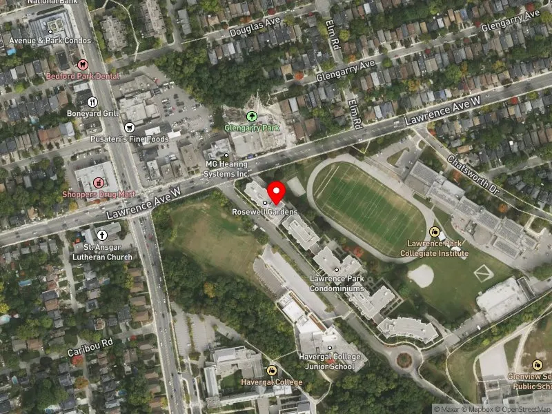 RentSafeTO apartment evaluation satellite view of 515 ROSEWELL AVE in Eglinton-Lawrence, Toronto