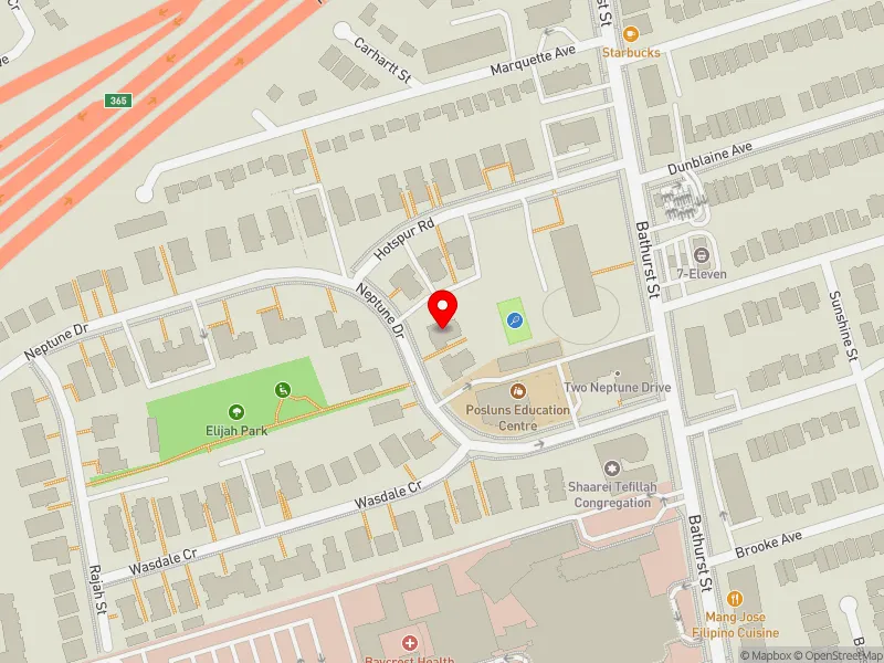 RentSafeTO apartment evaluation map view of 52 NEPTUNE DR in Eglinton-Lawrence, Toronto