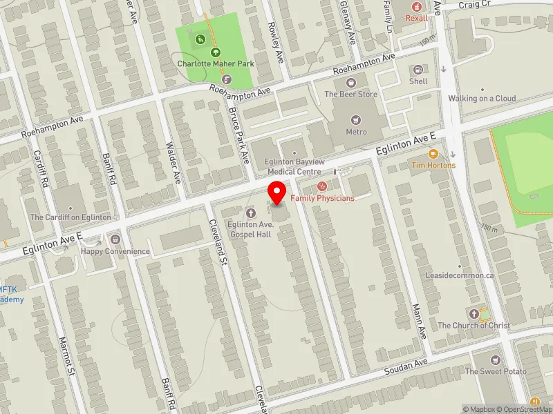 RentSafeTO apartment evaluation map view of 525 EGLINTON AVE E in Don Valley West, Toronto