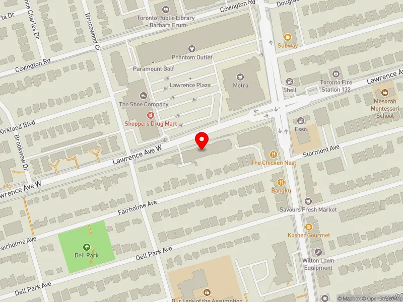 RentSafeTO apartment evaluation map view of 525 LAWRENCE AVE W in Eglinton-Lawrence, Toronto