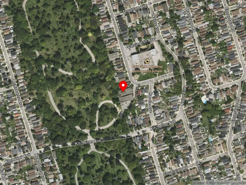 RentSafeTO apartment evaluation satellite view of 526 HARVIE AVE in Davenport, Toronto