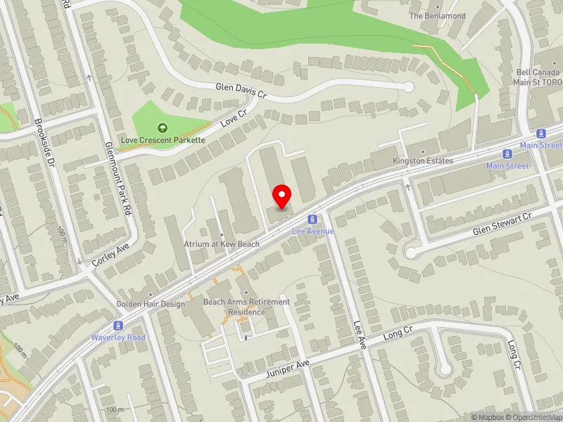 RentSafeTO apartment evaluation map view of 530 KINGSTON RD in Beaches-East York, Toronto
