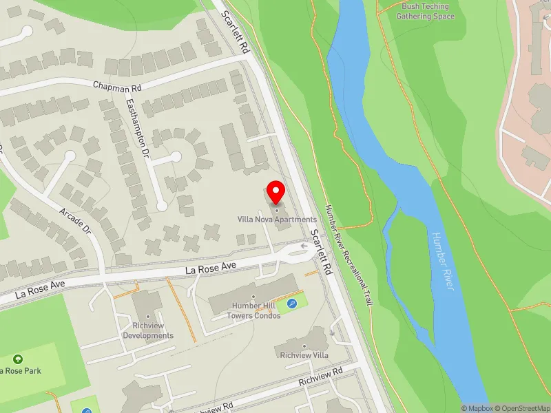 RentSafeTO apartment evaluation map view of 530 SCARLETT RD in Etobicoke Centre, Toronto