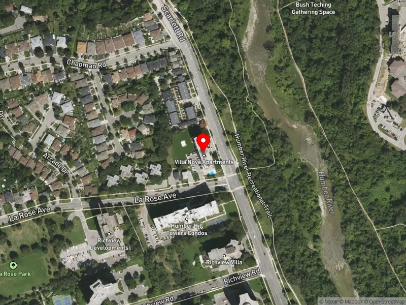 RentSafeTO apartment evaluation satellite view of 530 SCARLETT RD in Etobicoke Centre, Toronto