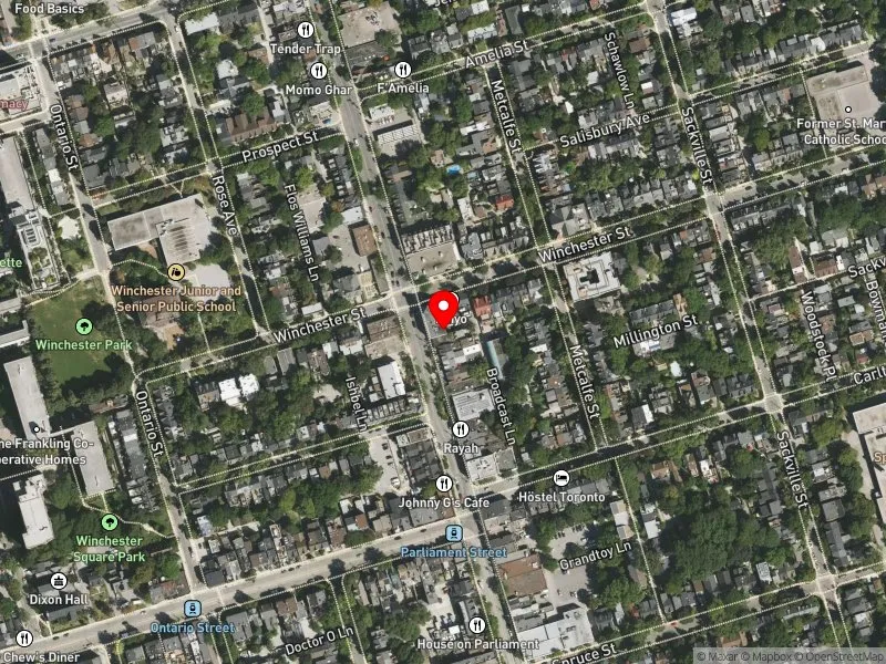 RentSafeTO apartment evaluation satellite view of 531-535 PARLIAMENT ST in Toronto Centre, Toronto