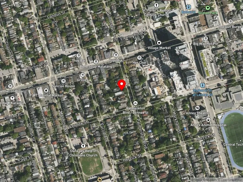 RentSafeTO apartment evaluation satellite view of 532 PALMERSTON BLVD in University-Rosedale, Toronto