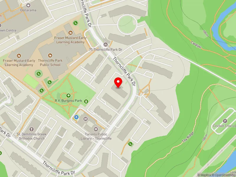 RentSafeTO apartment evaluation map view of 54 THORNCLIFFE PARK DR in Don Valley West, Toronto