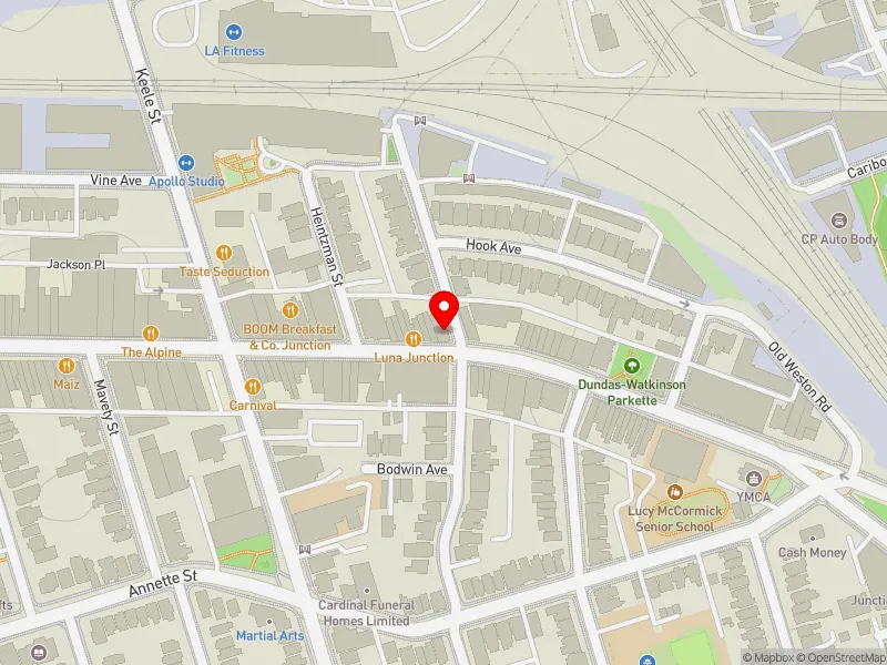 RentSafeTO apartment evaluation map view of 546 INDIAN GRV in Parkdale-High Park, Toronto