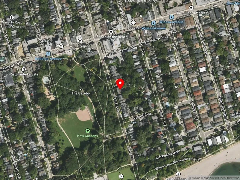 RentSafeTO apartment evaluation satellite view of 55 LEE AVE in Beaches-East York, Toronto