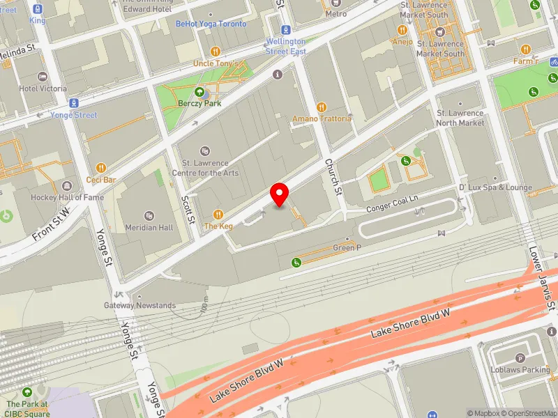 RentSafeTO apartment evaluation map view of 55 THE ESPLANADE in Spadina-Fort York, Toronto