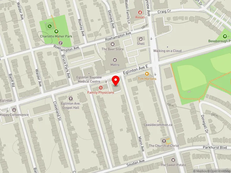 RentSafeTO apartment evaluation map view of 551 EGLINTON AVE E in Don Valley West, Toronto