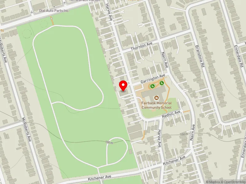 RentSafeTO apartment evaluation map view of 554 HARVIE AVE in Davenport, Toronto