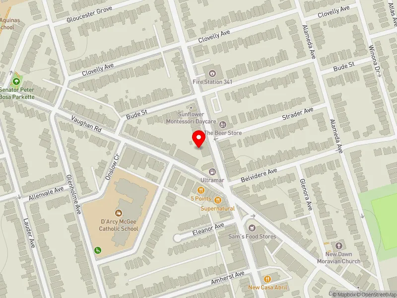 RentSafeTO apartment evaluation map view of 560 OAKWOOD AVE in Toronto-St. Paul's, Toronto