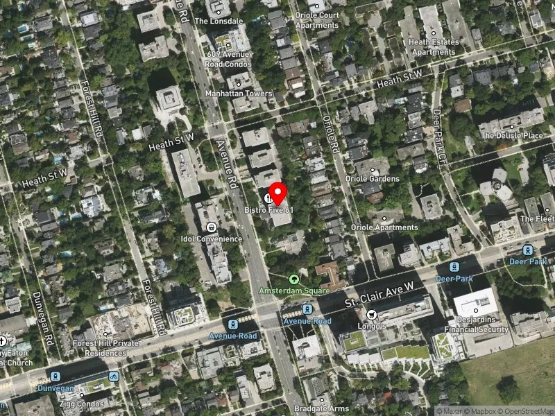 RentSafeTO apartment evaluation satellite view of 561 AVENUE RD in Toronto-St. Paul's, Toronto
