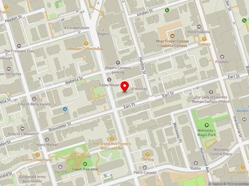 RentSafeTO apartment evaluation map view of 561 JARVIS ST in Toronto Centre, Toronto