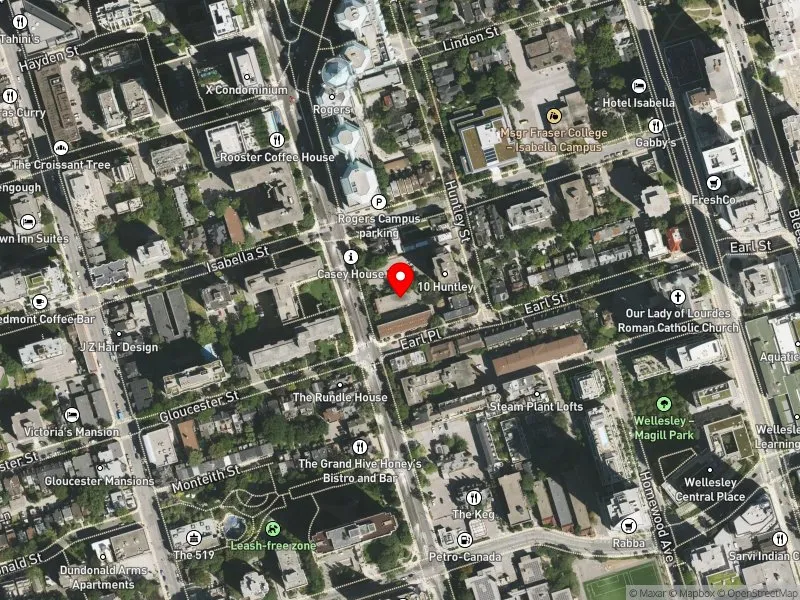 RentSafeTO apartment evaluation satellite view of 561 JARVIS ST in Toronto Centre, Toronto