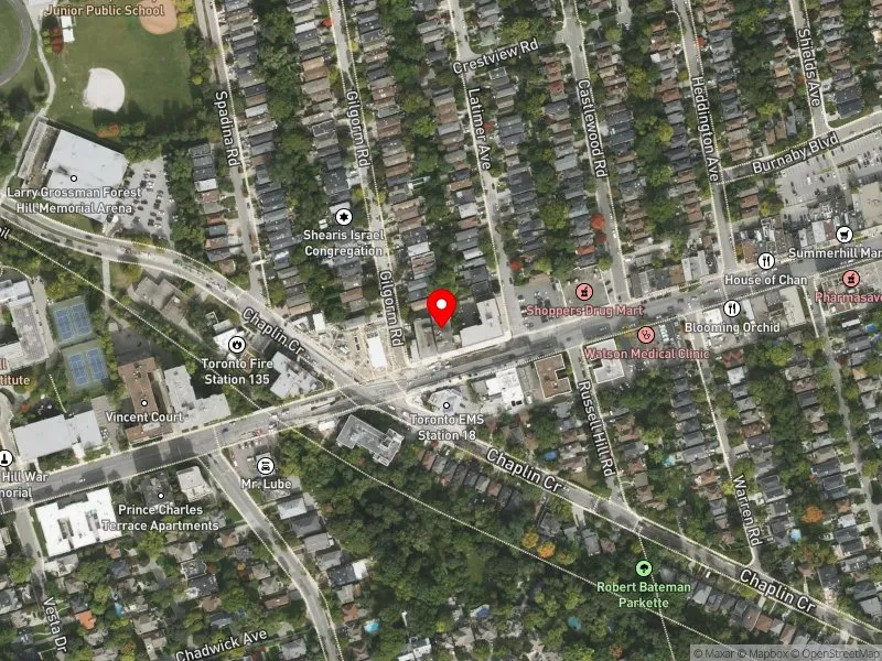 RentSafeTO apartment evaluation satellite view of 564 EGLINTON AVE W in Eglinton-Lawrence, Toronto