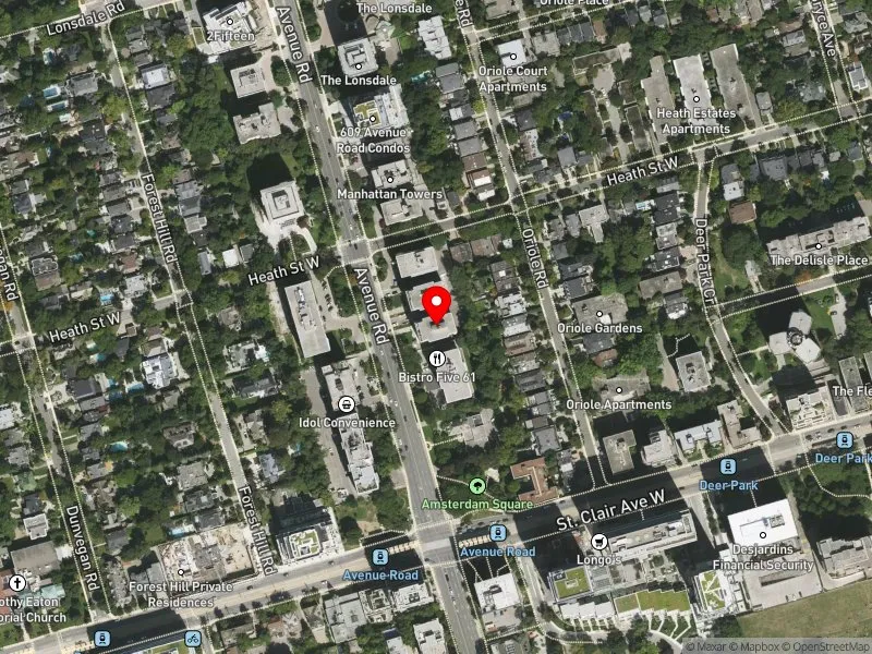 RentSafeTO apartment evaluation satellite view of 565 AVENUE RD in Toronto-St. Paul's, Toronto
