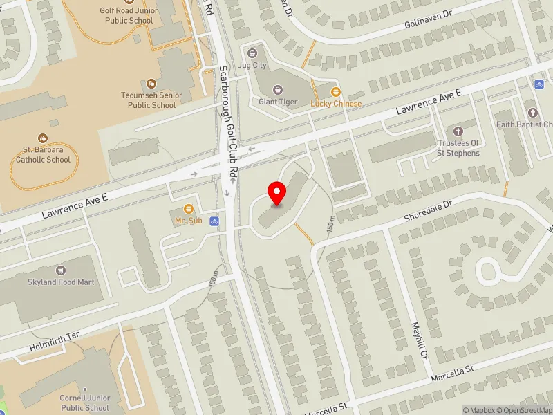 RentSafeTO apartment evaluation map view of 567 SCARBOROUGH GOLF CLUB RD in Scarborough-Guildwood, Toronto