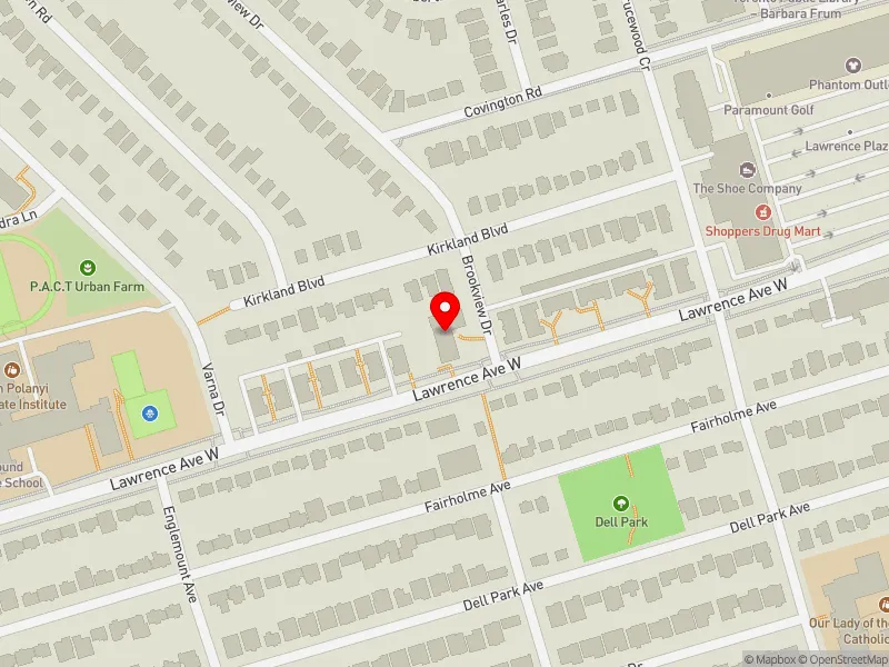 RentSafeTO apartment evaluation map view of 568 LAWRENCE AVE W in Eglinton-Lawrence, Toronto