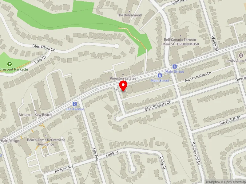 RentSafeTO apartment evaluation map view of 569 KINGSTON RD in Beaches-East York, Toronto