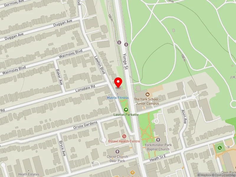 RentSafeTO apartment evaluation map view of 57 LAWTON BLVD in Toronto-St. Paul's, Toronto