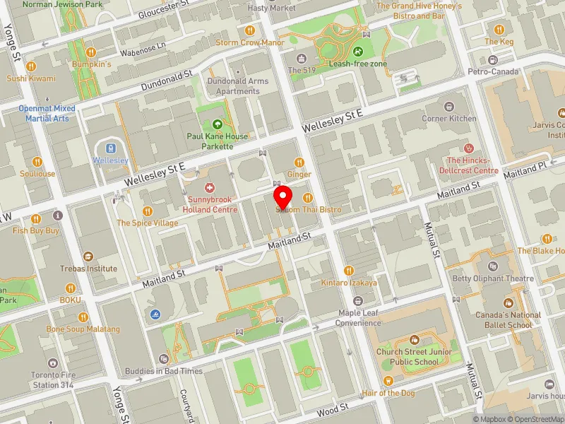 RentSafeTO apartment evaluation map view of 58 MAITLAND ST in Toronto Centre, Toronto