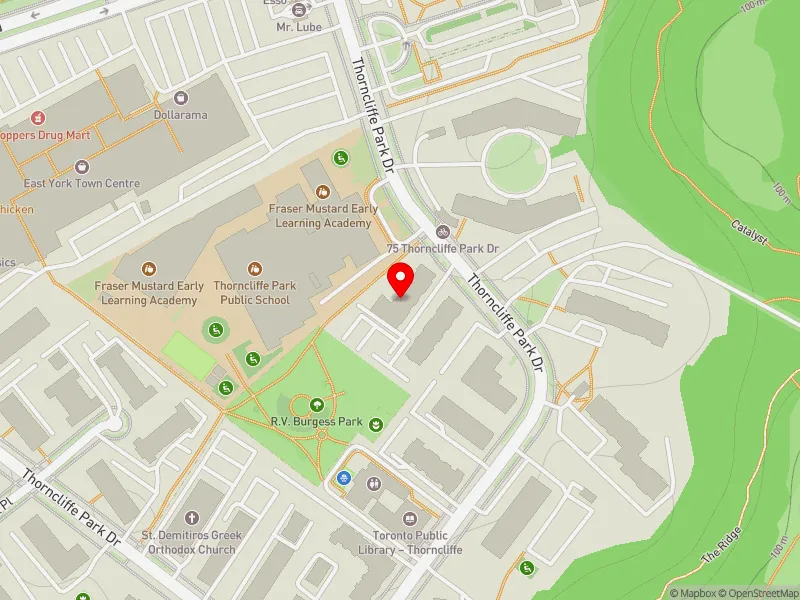 RentSafeTO apartment evaluation map view of 58 THORNCLIFFE PARK DR in Don Valley West, Toronto