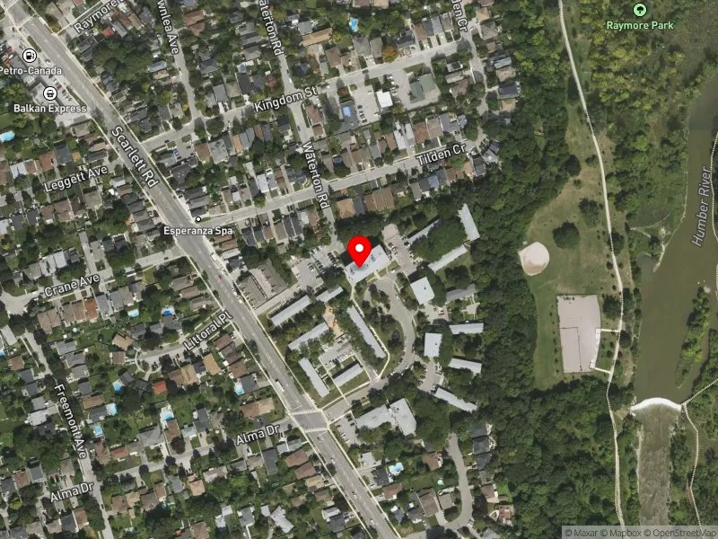 RentSafeTO apartment evaluation satellite view of 58 WATERTON RD in Etobicoke Centre, Toronto